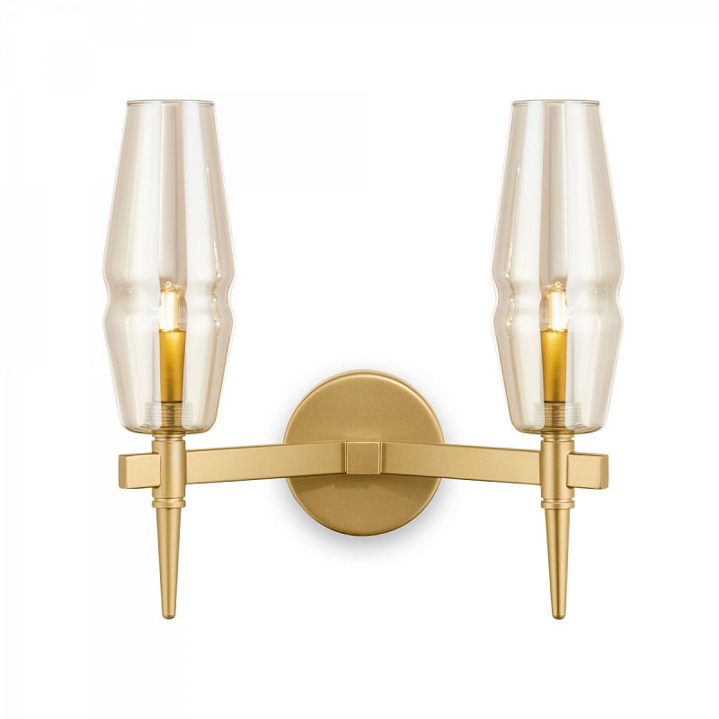 Бра Polani Sconces Double Золотой Янтарь (Amber) Бра Polani Sconces Double Золотой Янтарь (Amber) в Волгограде | Loft Concept