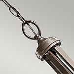 Люстра с белыми тканевыми абажурами в прозрачных стеклянных цилиндрах Kichler варинант исполнения - 19 | Loft Concept в Волгограде