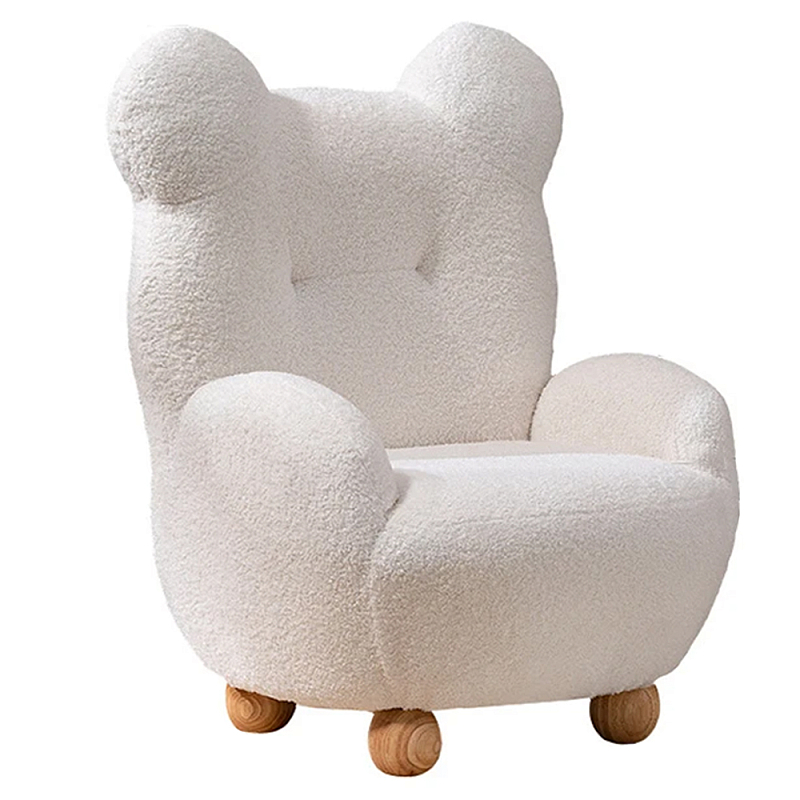 Кресло мягкое для детской Мишка Velvet Armchair Bear Белый Древесина Кресло мягкое для детской Мишка Velvet Armchair Bear Белый Древесина в Волгограде | Loft Concept