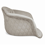 Барный стул со спинкой и мягкой обивкой с ромбами на 4-х деревянных ножках Бежевый Велюр Ava Charm варинант исполнения - 3 | Loft Concept в Волгограде