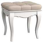 Пуф из массива бука с бежевой обивкой из велюра White Provence варинант исполнения - 1 | Loft Concept в Волгограде