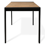 Стол обеденный раздвижной с прямоугольной столешницей на четырех черных ножках Blair варинант исполнения - 4 | Loft Concept в Волгограде