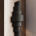 Бра в форме спирали черное с золотой внутренней отделкой Warm Glow варинант исполнения - 3 | Loft Concept в Волгограде