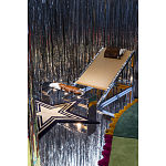 Дизайнерское кресло на металлическом каркасе с подставкой для ног Poltronova Mies Armchair варинант исполнения - 9 | Loft Concept в Волгограде