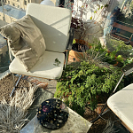 Круглый поднос из эпоксидной смолы с цветами черный Epoxy Resin Flowers Tray Black варинант исполнения - 2 | Loft Concept в Волгограде