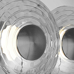 Бра из трех стеклянных фактурных дисков Eyepiece варинант исполнения - 6 | Loft Concept в Волгограде