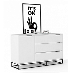 Комод белый с 3-мя ящиками Strict Lines  варинант исполнения - 3 | Loft Concept в Волгограде