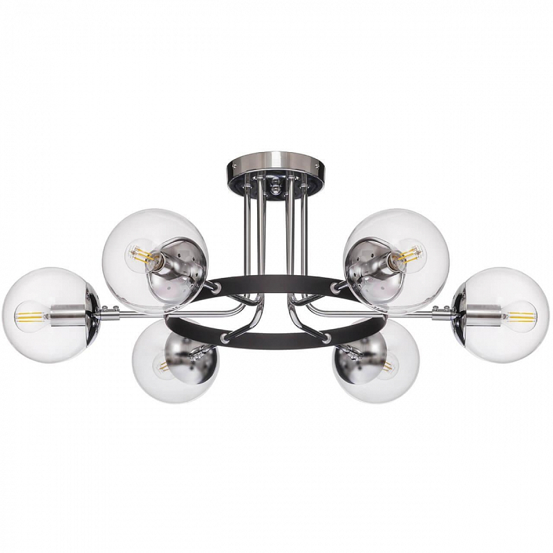 Потолочный светильник Transparent Balls Loft Ceiling Хром Прозрачный Потолочный светильник Transparent Balls Loft Ceiling Хром Прозрачный в Волгограде | Loft Concept