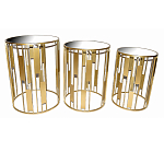 Набор из 3-х столов из металла Brass Symphony варинант исполнения - 1 | Loft Concept в Волгограде