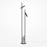 Напольный торшер светодионый черный Lumen Duo варинант исполнения - 1 | Loft Concept в Волгограде