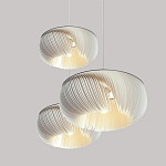 Подвесной светильник с белыми изящными декоративными лепестками Volumetric Petal Lamp варинант исполнения - 8 | Loft Concept в Волгограде