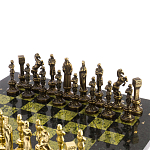 Шахматы Ренессанс из бронзы с доской из натурального камня Змеевик Decorative Thematic Chess варинант исполнения - 2 | Loft Concept в Волгограде