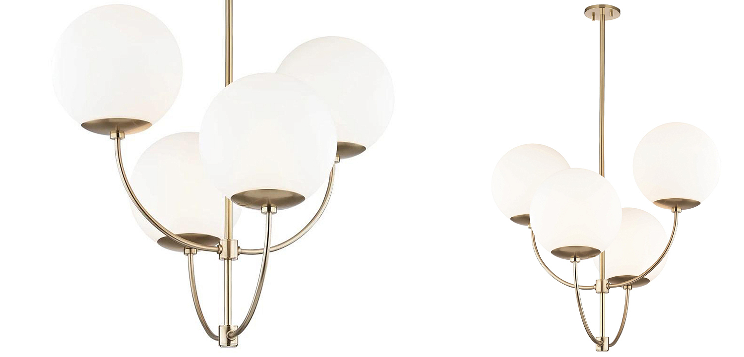 Люстра Breasal White Matte Balls Chandelier Brass Люстра Breasal White Matte Balls Chandelier Brass - Loft-Concept в Волгограде