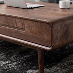 Кофейный стол из массива дерева с выдвижными ящиками Coffee Walnut Table варинант исполнения - 6 | Loft Concept в Волгограде