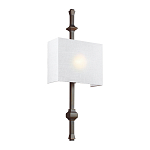 Бра бронзового цвета с полукруглым матовым стеклянным плафоном в геометрическом каркасе Feiss варинант исполнения - 5 | Loft Concept в Волгограде