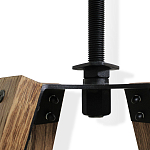 Барный стул со спинкой и мягкой обивкой с ромбами на 4-х деревянных ножках Бежевый Велюр Ava Charm варинант исполнения - 8 | Loft Concept в Волгограде