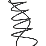 Подвесной светильник светодиодный из металла со спиральным декоративным элементом черный Metal Spiral варинант исполнения - 8 | Loft Concept в Волгограде