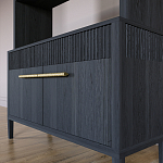 Стеллаж Primo с ящиками Черный дуб  варинант исполнения - 4 | Loft Concept в Волгограде