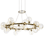 Дизайнерская кольцевая люстра с гирляндой внутри стеклянных сферических плафонов Iona Garland Chandelier 25 варинант исполнения - 1 | Loft Concept в Волгограде