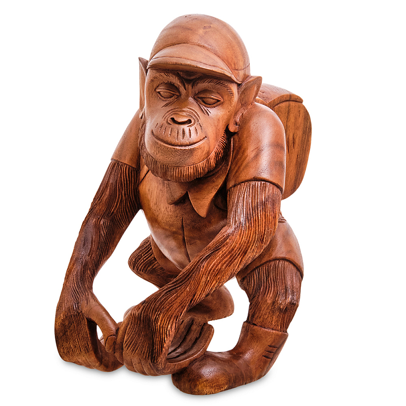 Статуэтка деревянная в виде обезьяны Bali Monkey Коричневый Статуэтка деревянная в виде обезьяны Bali Monkey Коричневый в Волгограде | Loft Concept