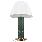 Настольная лампа на основании из зеленого мрамора с белым абажуром Noelia Green варинант исполнения - 3 | Loft Concept в Волгограде