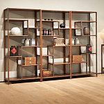 Стеллаж деревянный с полками для хранения Moon Walnut Furniture варинант исполнения - 1 | Loft Concept в Волгограде