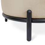 Банкетка круглая бежевый велюр на 4-х металлических ножках черного цвета SANJAY варинант исполнения - 2 | Loft Concept в Волгограде