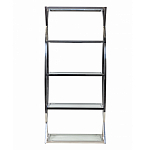 Металлический стеллаж со стеклянными полками Molecule варинант исполнения - 2 | Loft Concept в Волгограде