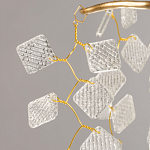 Люстра подвесная золотого цвета с декоративными ветвями и прозрачными рельефными подвесками FAIRYTREE Light варинант исполнения - 10 | Loft Concept в Волгограде