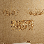 Люстра золотая с декором в виде веток эвкалипта Eucalyptus Branches варинант исполнения - 5 | Loft Concept в Волгограде