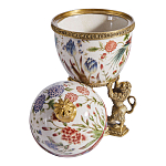 Шкатулка в форме яйца на величественных львах из фарфора с бронзовыми элементами Eden Garden варинант исполнения - 7 | Loft Concept в Волгограде