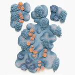 Тканый вручную Большой абстрактный гобелен Frost Forest варинант исполнения - 3 | Loft Concept в Волгограде