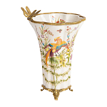 Ваза из фарфора с бронзовой стрекозой  Paradise Dragonfly варинант исполнения - 1 | Loft Concept в Волгограде