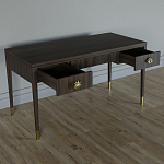 Письменный стол Elsa Dreams Walnut Шпон дерево с двумя ящиками варинант исполнения - 3 | Loft Concept в Волгограде