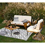 Двухместный диван из акации без подлоконтиков Amra варинант исполнения - 3 | Loft Concept в Волгограде