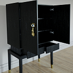 Кабинетный шкаф Elsa Dreams Black с 2-мя ящиками варинант исполнения - 3 | Loft Concept в Волгограде