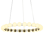 Люстра светодиодная кольцевая с круглыми плафонами белого цвета PEARLS Suspension 48 варинант исполнения - 3 | Loft Concept в Волгограде