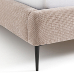 Кровать с обивкой велюр Hazel Velour Beige Bed варинант исполнения - 6 | Loft Concept в Волгограде