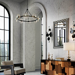 Люстра круглая с литыми стеклянными дисками Olympe Glass Chandelier варинант исполнения - 4 | Loft Concept в Волгограде