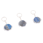 Зеркало брелок карманное двухстороннее из натурального камня Лазурит Stone Mirrors варинант исполнения - 8 | Loft Concept в Волгограде