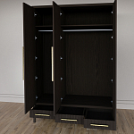 Большой Шкаф Primo Темный орех с 3 дверьми и 3 выдвижными ящиками варинант исполнения - 9 | Loft Concept в Волгограде