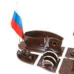 Настольный письменный набор с часами из природного камня обсидиана Competent Leader варинант исполнения - 3 | Loft Concept в Волгограде