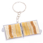 Зеркало брелок складное двухстороннее из натурального камня Оникс Silver Stone Mirrors варинант исполнения - 5 | Loft Concept в Волгограде