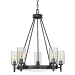  Люстра с 5-ю цилиндрическими плафонами из стекла с пузырьками Hinkley варинант исполнения - 1 | Loft Concept в Волгограде