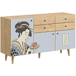 Буфет с принтом на дверцах Elise Cupboard варинант исполнения - 8 | Loft Concept в Волгограде