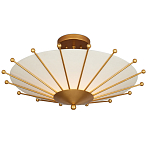 Потолочный светильник в форме конуса с каркасом золотого цвета и тканевым абажуром Inspiration in Light варинант исполнения - 2 | Loft Concept в Волгограде