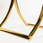 Кофейный столик на подстолье золотого цвета Noelle варинант исполнения - 5 | Loft Concept в Волгограде