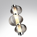 Подвесной светильник с 3-мя рифлеными стеклянными шарами Marcelh Light варинант исполнения - 9 | Loft Concept в Волгограде