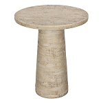 Столик приставной с круглой столешницей Textured Cream Table варинант исполнения - 1 | Loft Concept в Волгограде