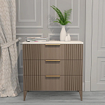 Комод коричневый с 3-мя ящиками на 4-х ножках Harper Line варинант исполнения - 1 | Loft Concept в Волгограде